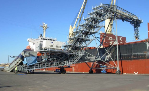 DSI Snake Sandwich Conveyor Ship loader for Cortex Resources at Port Adelaide, Australia